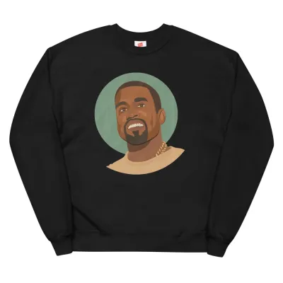 Kanye West Portrait Unisex fleece sweatshirt